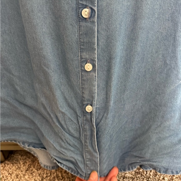 Lucky Brand Casual Blue Button-Up Women’s Top - Picture 3 of 5